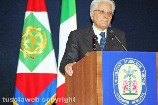 Viterbo - Il presidente della Repubblica all'Unitus