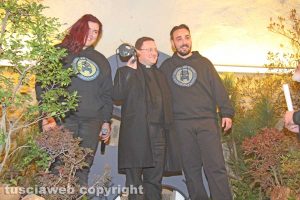 Viterbo - La presentazione della maschera di Tagino - Sara Chiaravalli, Don Luigi e Elia Caprera