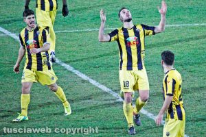 Sport - Calcio - Viterbese - L'esultanza di Alessandro Polidori