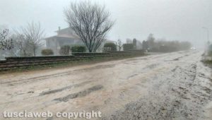 Montefiascone - L'allagamento in via Fiordini 