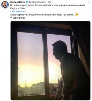 Il post di Matteo Salvini