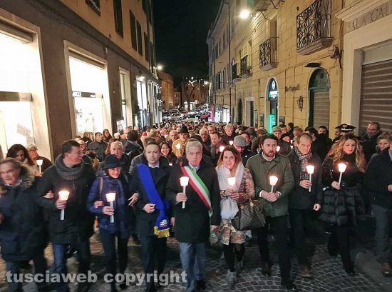 Viterbo - La fiaccolata contro la mafia