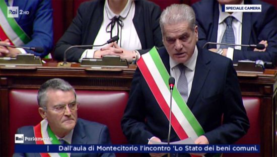 Roma - L'intervento del sindaco Giovanni Arena alla Camera