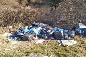 Viterbo - Rifiuti lungo strada Montagna