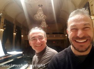 Fabrizio Viti e Luca Seccafieno durante le prove al Carnegie Hall