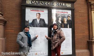 Carnegie Hall i due viterbesi accanto alla loro locandina