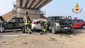 Il maxi tamponamento sull'A22