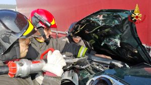 Il maxi tamponamento sull'A22