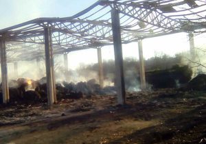 Fienile in fiamme a Vetralla
