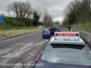 Montefiascone - L'incidente al bivio tra la Cassia e l'Ombrone