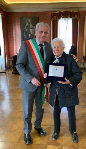 Viterbo - Giovanna Sapio festeggia 103 anni col sindaco Arena