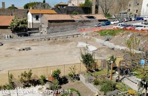Viterbo - Lavori in corso al parcheggio alle Fortezze
