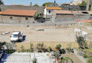 Viterbo - Lavori in corso al parcheggio alle Fortezze