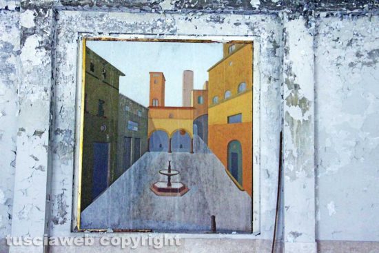 Viterbo - Il saccheggio delle Terme ex Inps - Un quadro di Franco Miele