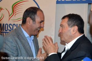 Il sindaco di Montalto di Castro Sergio Caci con Gianni Moscherini