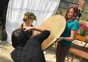 Bassano in Teverina - Cento volti di donne - Lietta Granato durante lo shooting