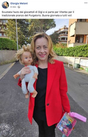  Il post su Facebook di Giorgia Meloni