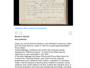 Il primo post su Instagram della regina Elisabetta