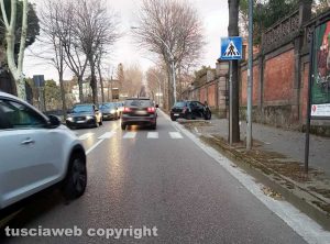 Viterbo - L'incidente in viale Trieste