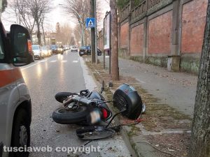 Viterbo - L'incidente in viale Trieste