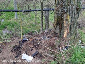 Montefiascone - Il luogo dell'Incidente mortale sulla strada per Fastello