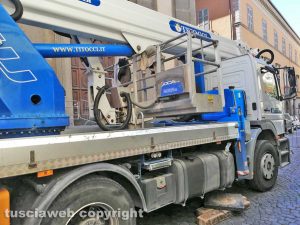 Viterbo - Iniziati i lavori in via La Fontaine