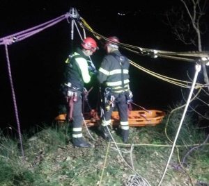 Soriano nel Cimino - Cade nel dirupo e muore - L'intervento dei vigili del fuoco
