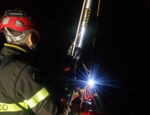 Soriano nel Cimino - Cade nel dirupo e muore - L'intervento dei vigili del fuoco