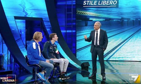 Manuel Bortuzzo ospite a La7 da Giletti