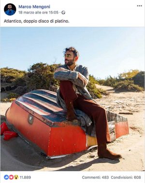 Il post di Marco Mengoni 