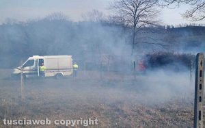 Montefiascone - L'incendio in località Monte Rotondo - L'intervento dell'Asvom