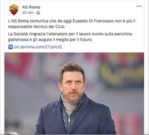 L'esonero di Di Francesco