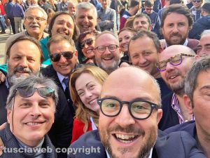 Gradoli - Il gruppo di Fratelli d'Italia al pranzo del Purgatorio