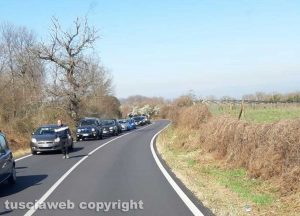 Viterbo - L'incidente sulla Cassia Cimina