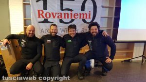 Cristiano Sabatini, Stefano Marrini, Daniele Sala, Marco Pettena nell'impresa in Lapponia