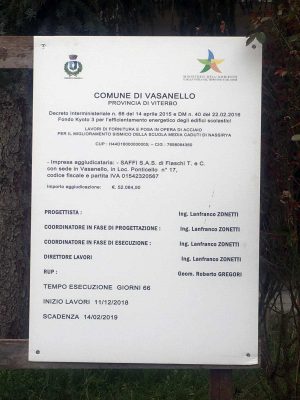 Vasanello - I lavori alle scuole medie