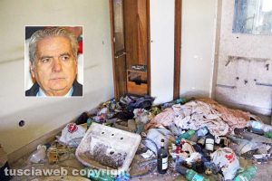Viterbo - Il saccheggio delle Terme ex Inps - Nel riquadro Giovanni Arena