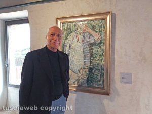 Sutri - Pippo Franco alla mostra a palazzo Doebbing