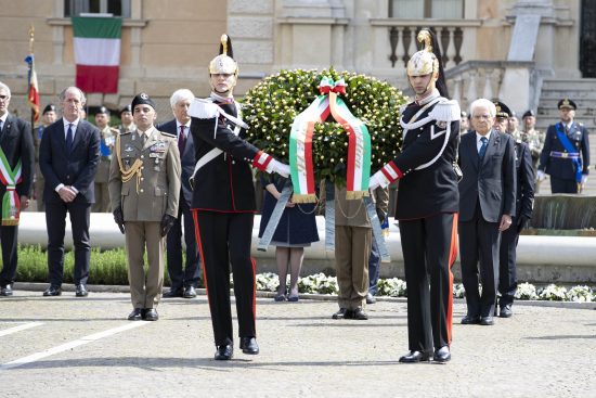 25 aprile - Il presidente Mattarella a Vittorio Veneto