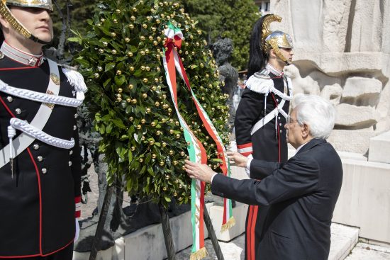 25 aprile - Il presidente Mattarella a Vittorio Veneto