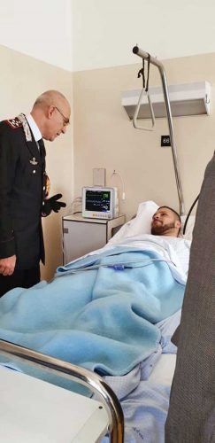 Sparatoria a Foggia - Il comandante dell'Arma Giovanni Nistri con il carabiniere Pasquale Casertano