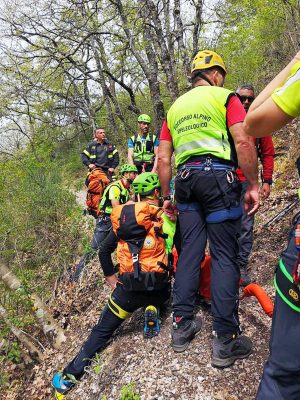 Rieti - Escursionista infortunato a Cantalice - L'intervento del soccorso alpino