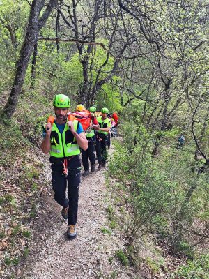 Rieti - Escursionista infortunato a Cantalice - L'intervento del soccorso alpino