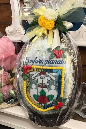 L'uovo realizzato per la Colazione di Pasqua con la solidarietà