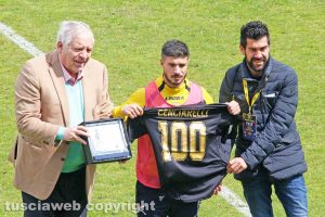 Sport - Calcio - Viterbese - Diego Cenciarelli premiato dalla società