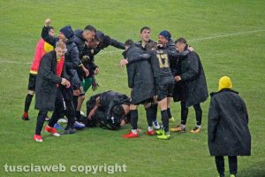 Sport - Calcio - Viterbese - L'esultanza dei gialloblù