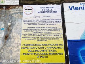 Motefiascone - Il manifesto di M5s