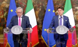 Giuseppe Conte e Jean Claude Juncker