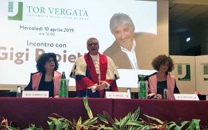 Roma - Università Tor Vergata - Gigi Proietti insignito del titolo di professore emerito honoris causa