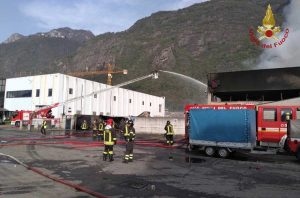 Bergamo - L'intervento dei vigili del fuoco